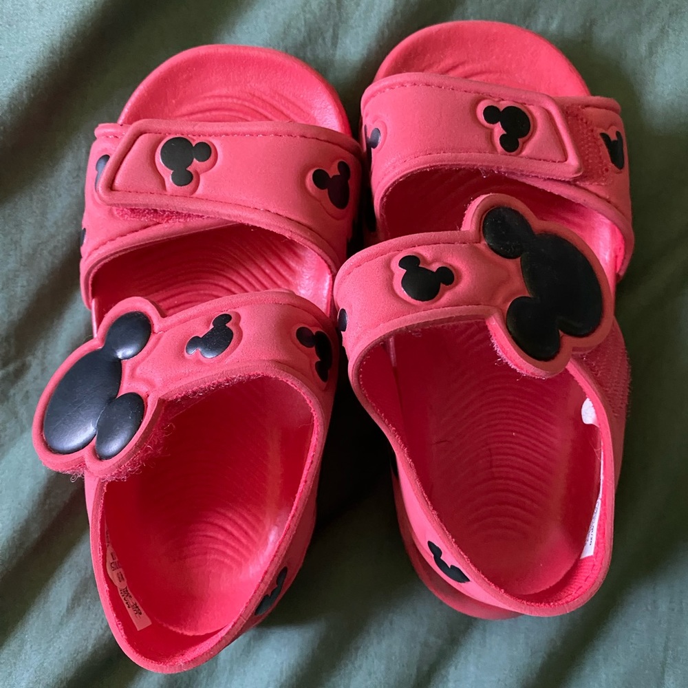 Mickey Mouse Adidas sandals size 6